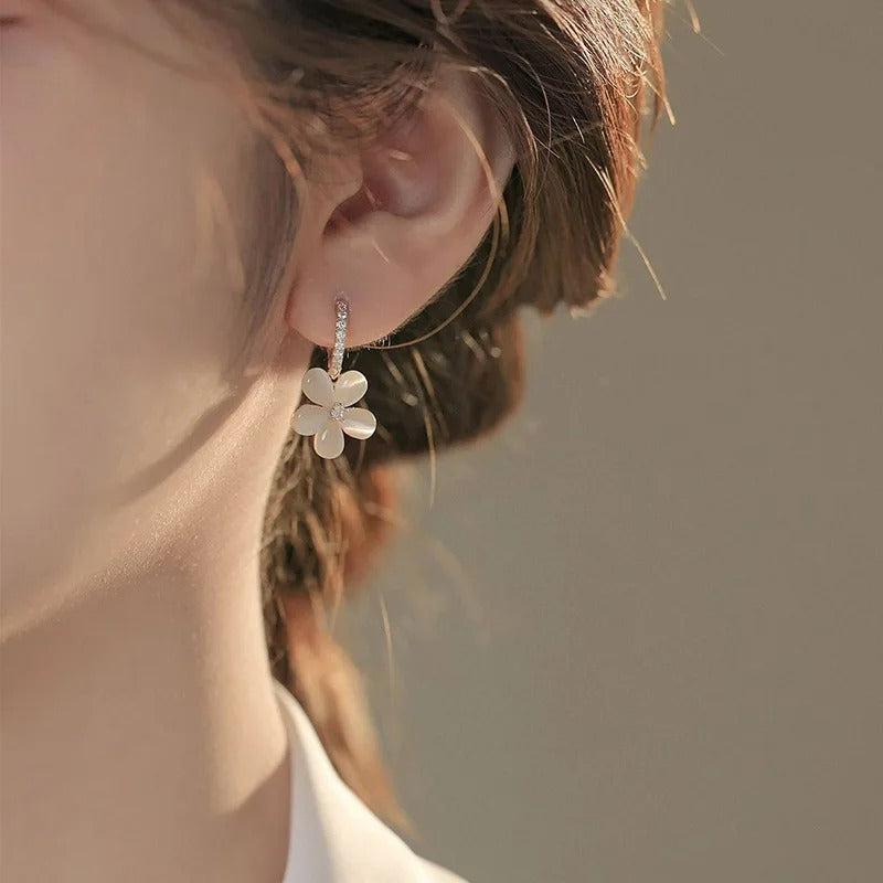 Boucle D’Oreille Fleur Créole Pendante