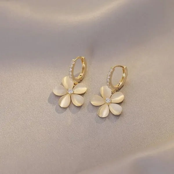 Boucle D’Oreille Fleur Créole Pendante