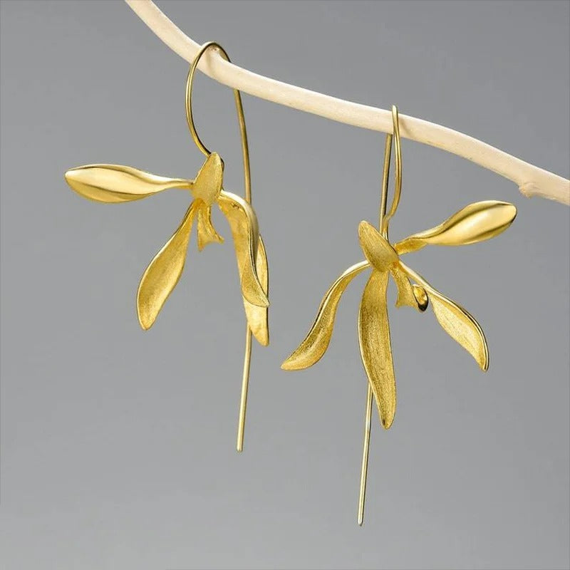 Boucle D'oreille Fleur Pendante