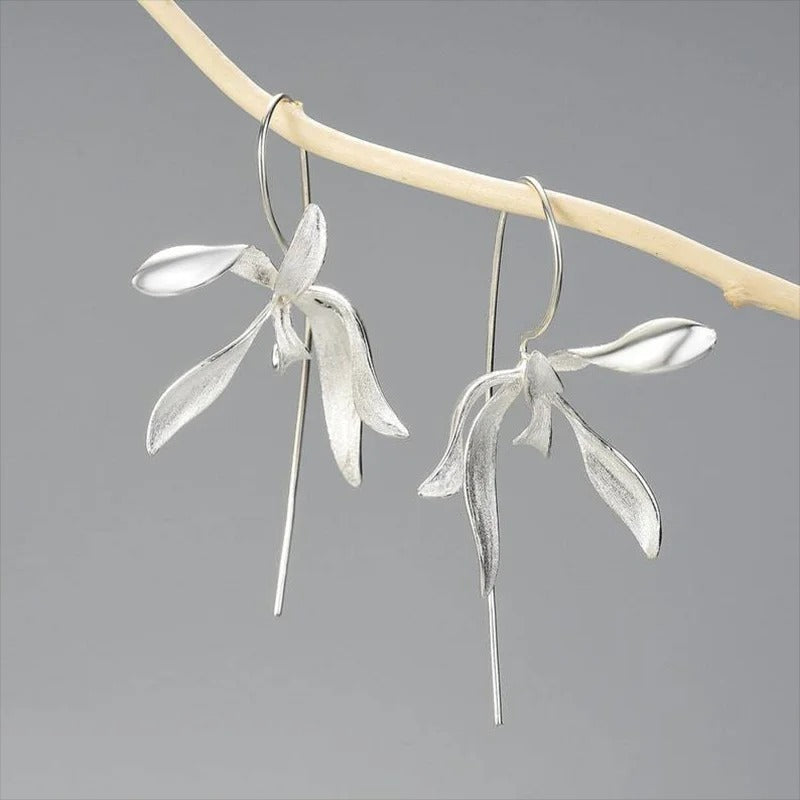 Boucle D'oreille Fleur Pendante