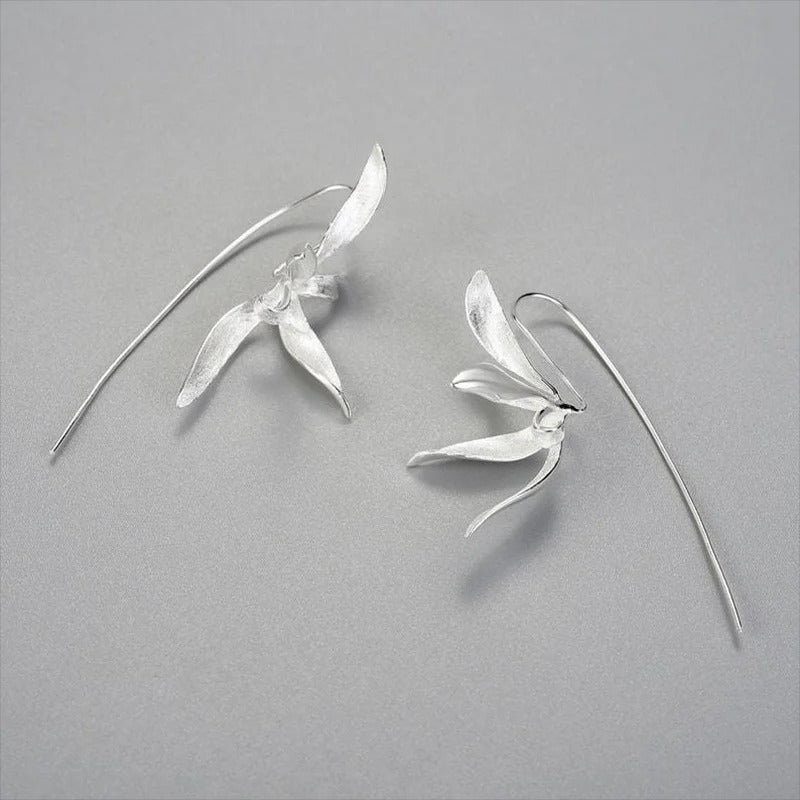 Boucle D'oreille Fleur Pendante Image