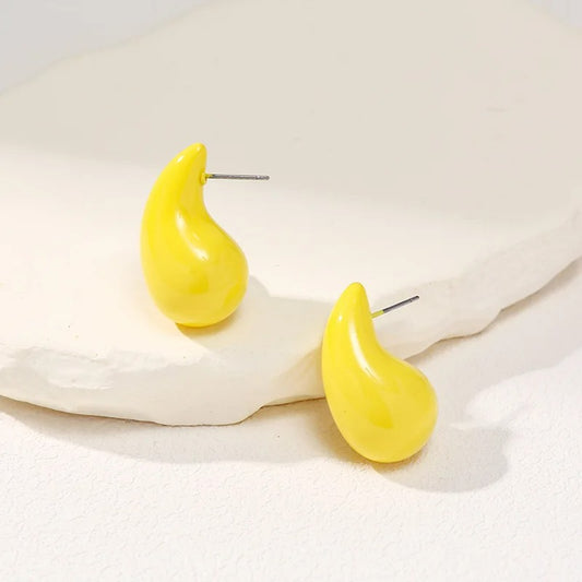Boucle d'Oreille Goutte Colorée Brillante