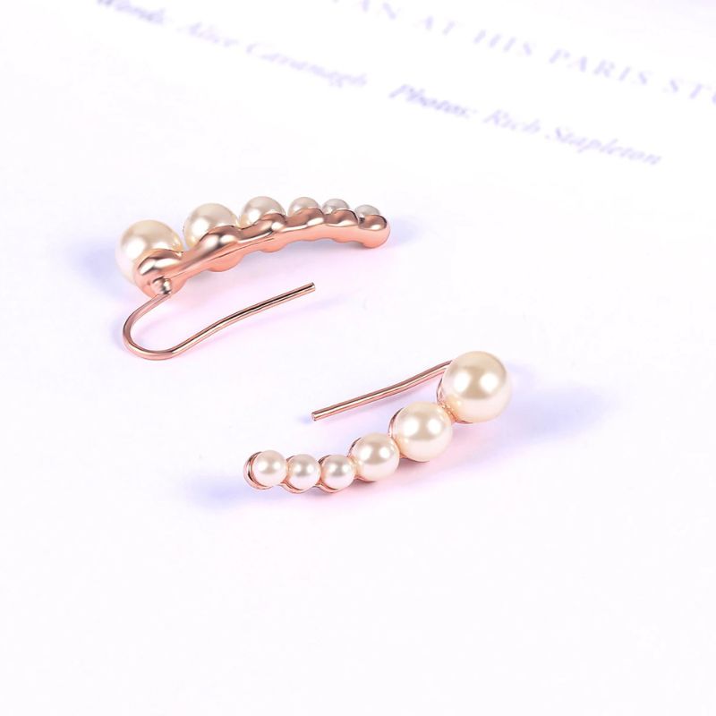 Boucle D'oreille Grimpante Dégradé De Perles