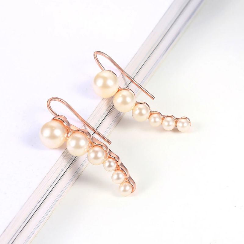Boucle D'oreille Grimpante Dégradé De Perles