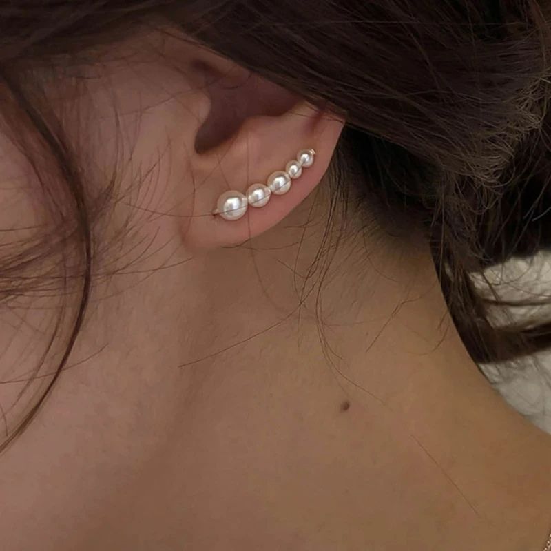 Boucle D'oreille Grimpante Dégradé De Perles