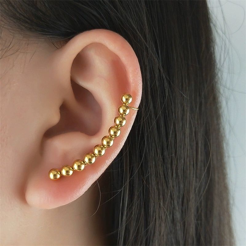 Boucle D'oreille Grimpante Dorée
