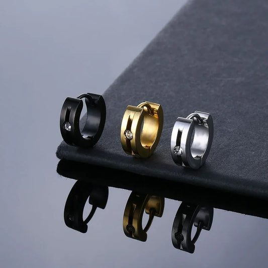 Boucle D'Oreille Homme Créole Chic Acier Inoxydable