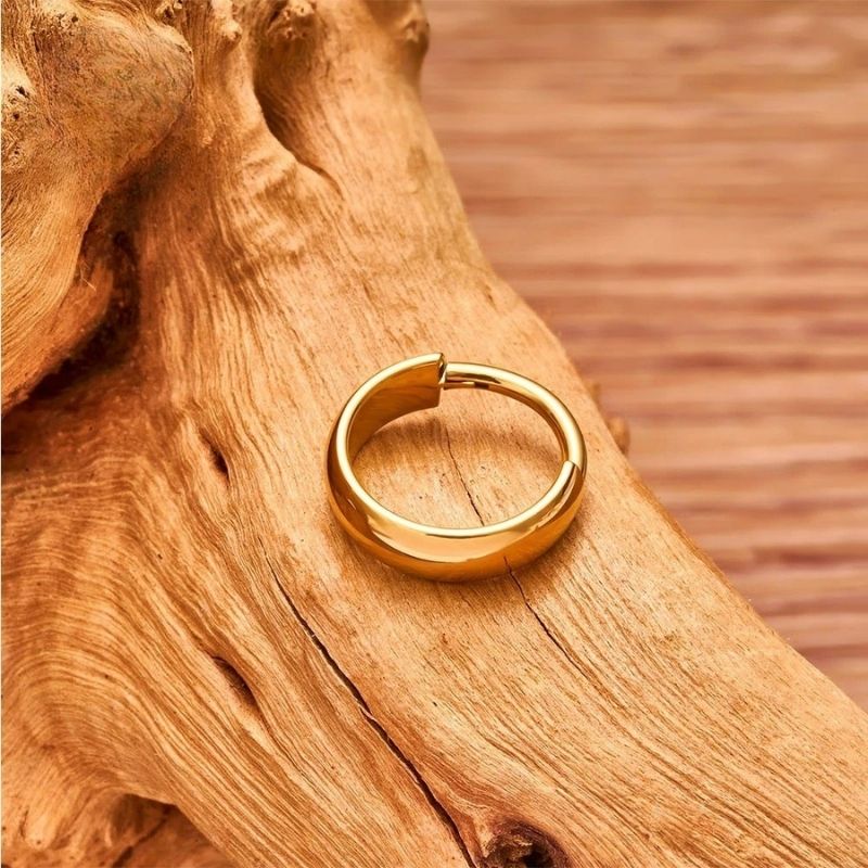 Boucle D'Oreille Homme Créole Sobre Doré