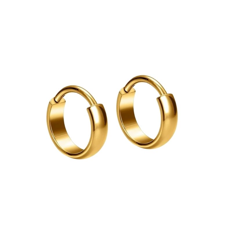 Boucle D'Oreille Homme Créole Sobre Doré