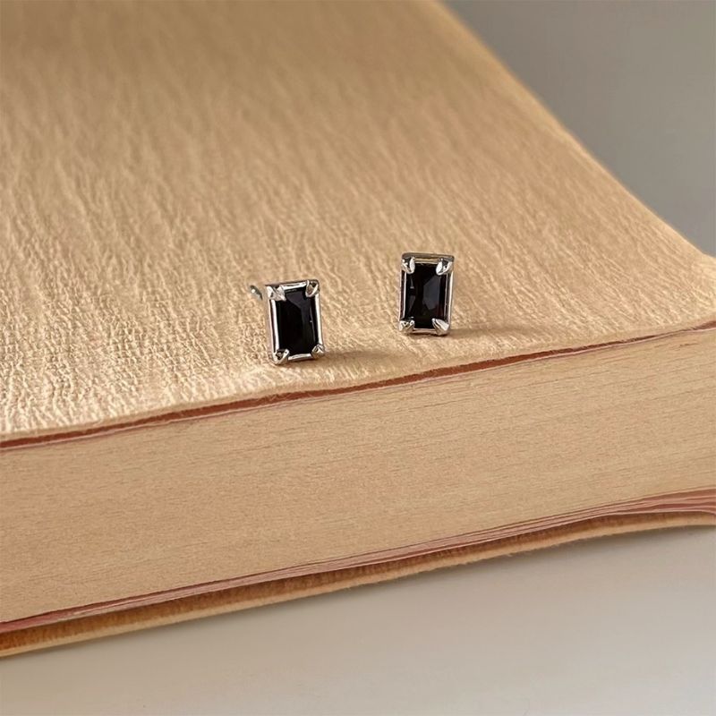 Boucle D'oreille Homme Discret Pierre Noire