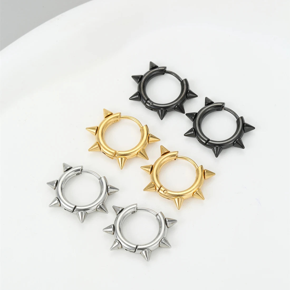 Boucle D'oreille Homme Discret Punk Acier Inoxydable