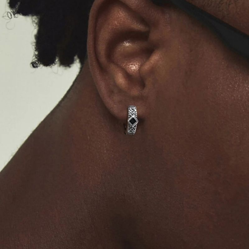 Boucle D'Oreille Homme Discret Viking Acier Inoxydable