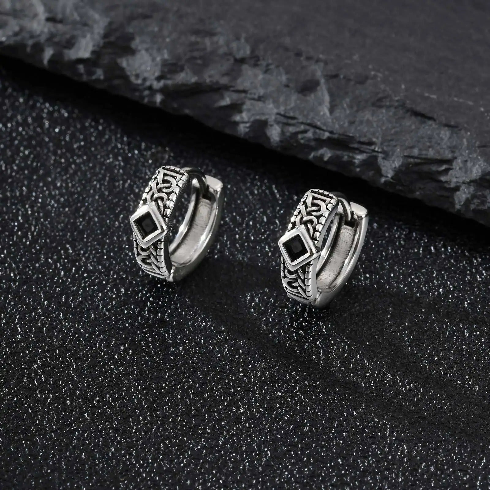 Boucle D'Oreille Homme Discret Viking Acier Inoxydable Image