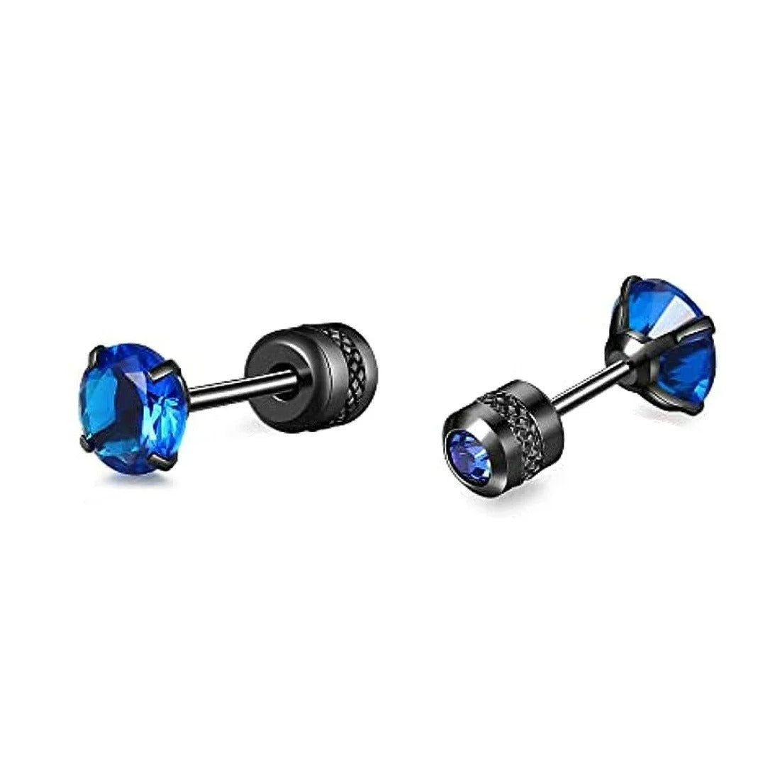 Boucle D'oreille Homme Discret Zircon Acier Inoxydable Image