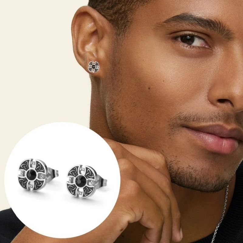 Boucle D'Oreille Homme Originale Celtique Acier Inoxydable