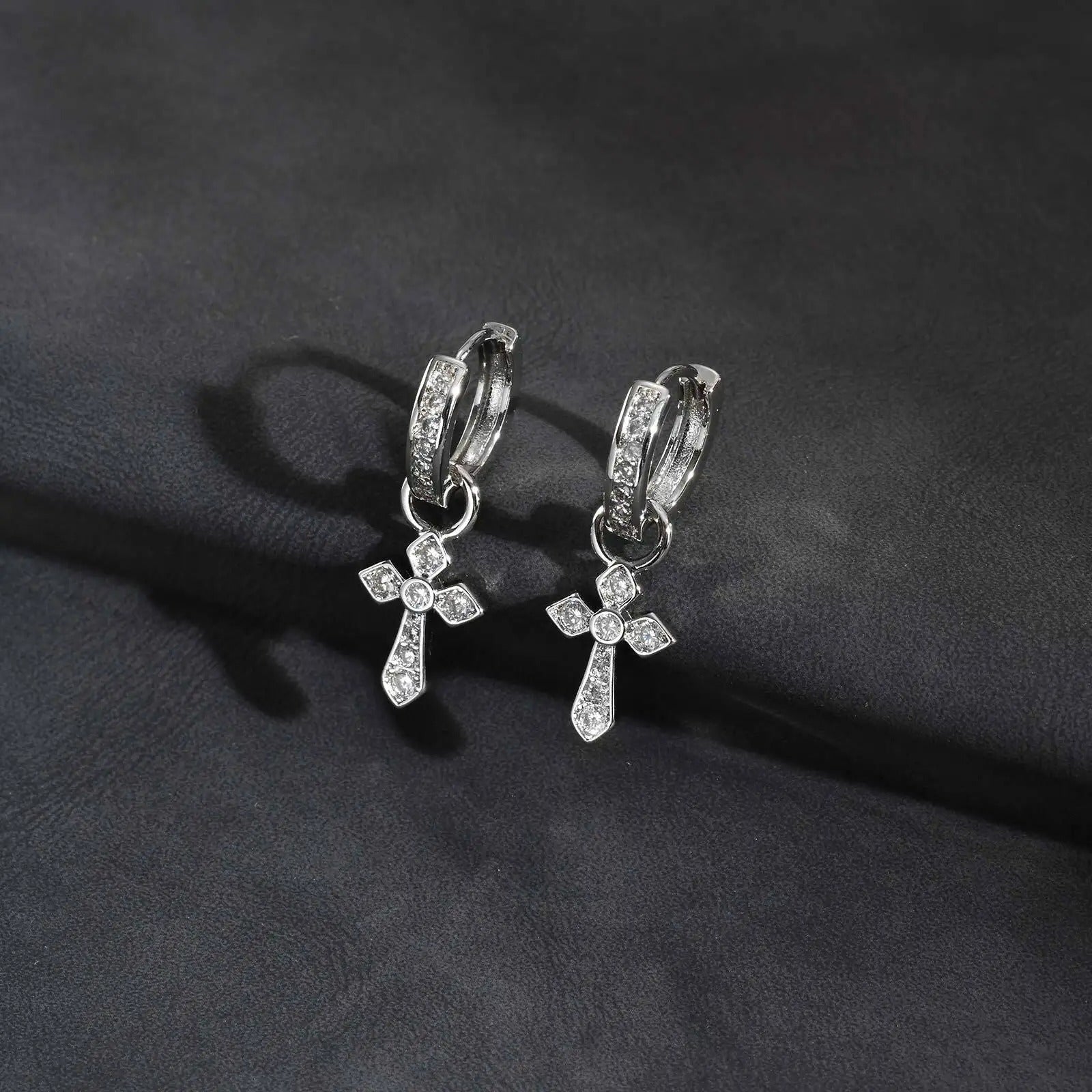 Boucle D'Oreille Homme Original Croix Punk