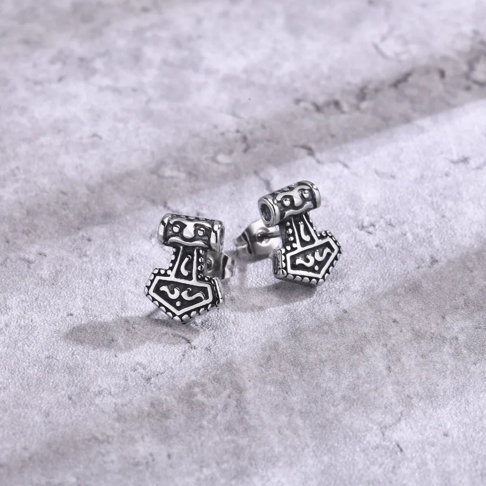 Boucle D'Oreille Homme Originale Tribale Acier Inoxydable