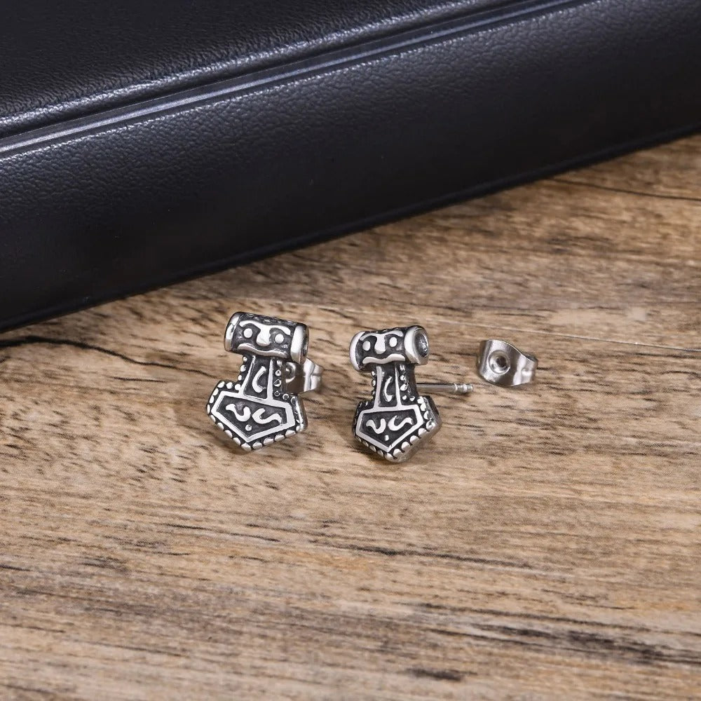 Boucle D'Oreille Homme Originale Tribale Acier Inoxydable