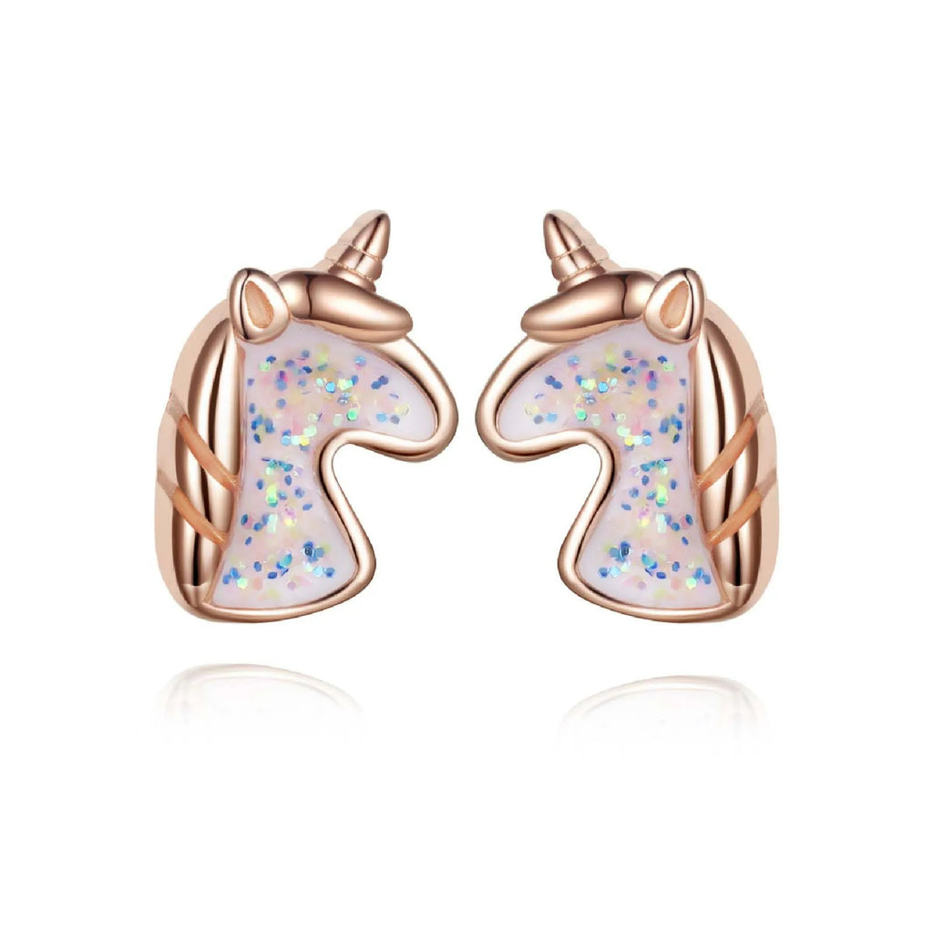 Boucle D'oreille Licorne Paillettes