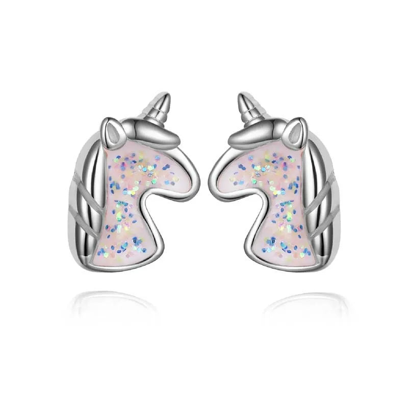 Boucle D'oreille Licorne Paillettes