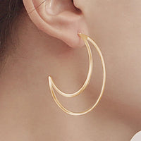 Boucle D'oreille Lune Effet Créole 