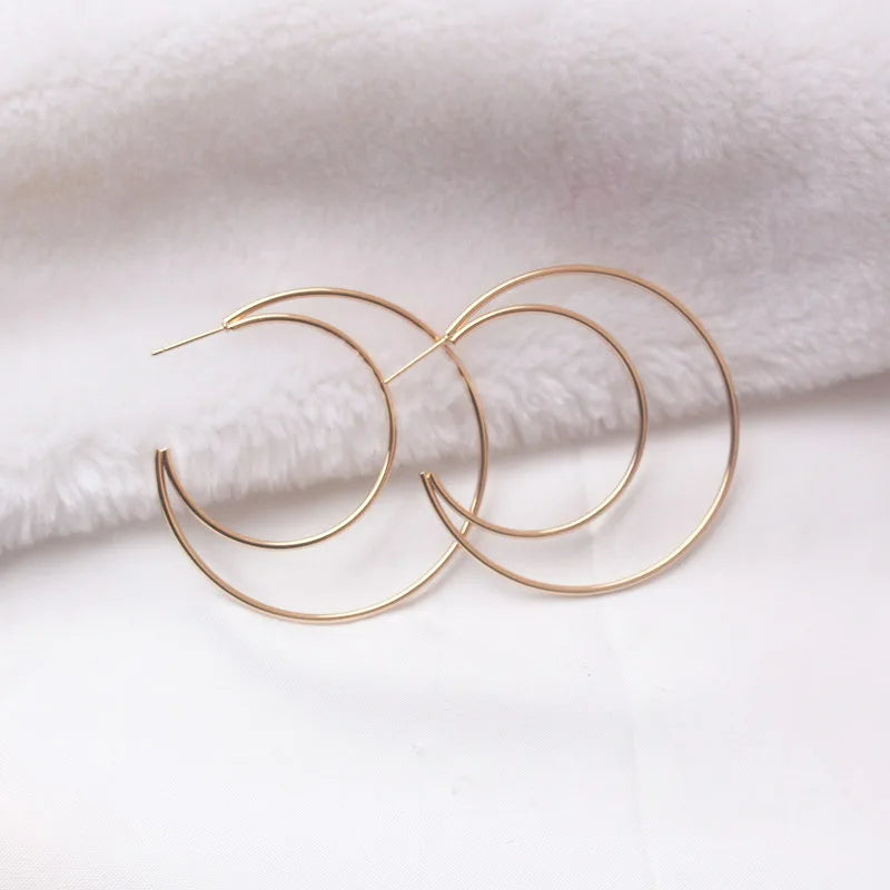 Boucle D'oreille Lune Effet Créole