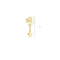 Boucle D'oreille Lune et Étoile en Argent