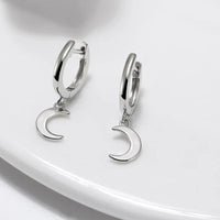 Boucle D'oreille Lune Pendante sur Créole