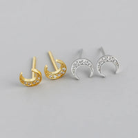 Boucle D'oreille Lune et Strass