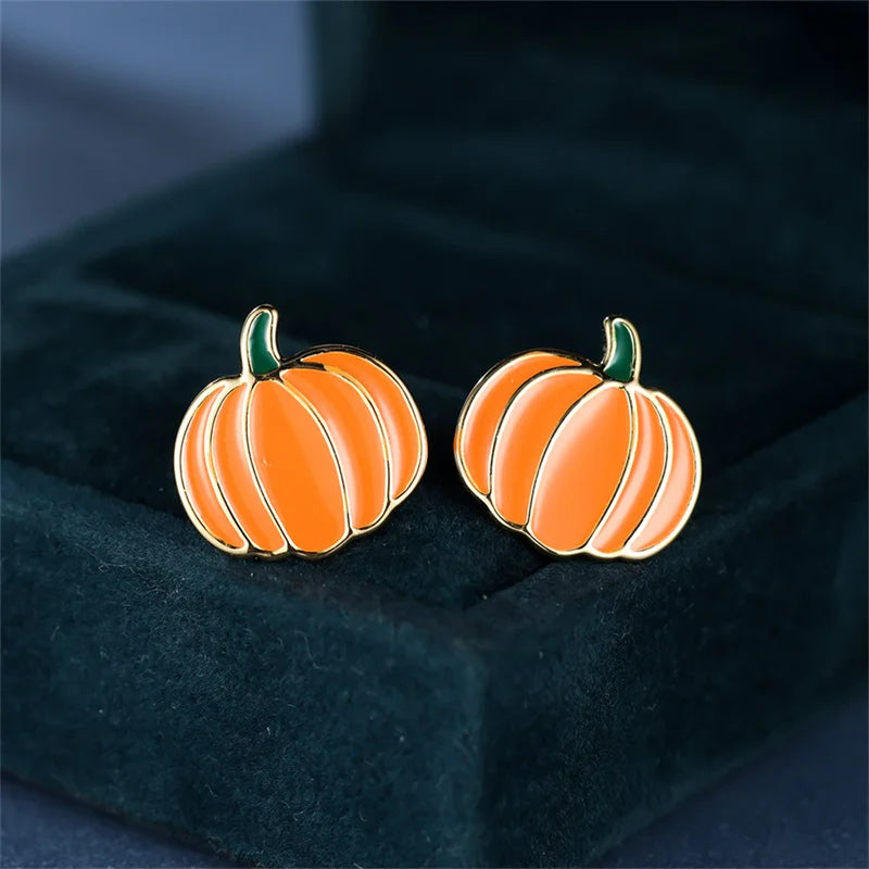 Boucle d’oreille originale femme citrouille Halloween