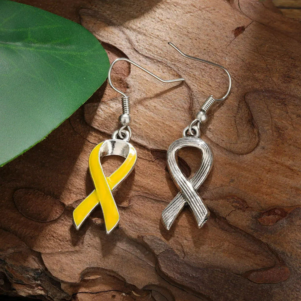 Boucle D'oreille Originale Femme Pendante Ruban Croisé Image
