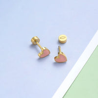 Boucle D'oreille Originale Femme Petit Cœur en Acier Inoxydable