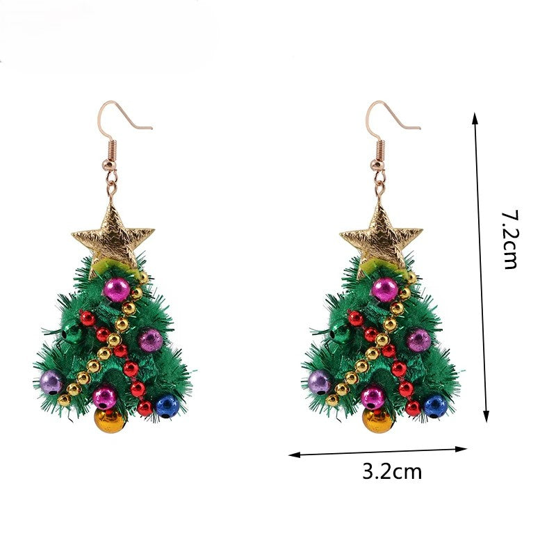 Boucle D'oreille Originale Femme Sapin de Noël