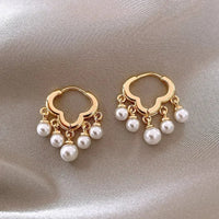 Boucle d'Oreille Perle Dorée Chic