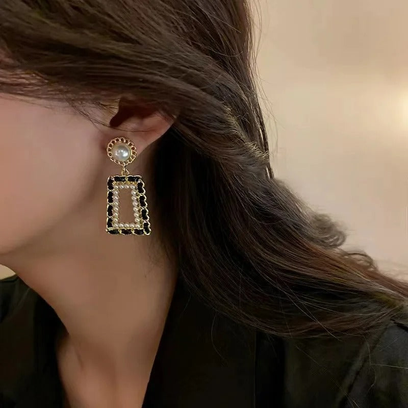 Boucle D'oreille À Pince Femme Chic Rectangulaire