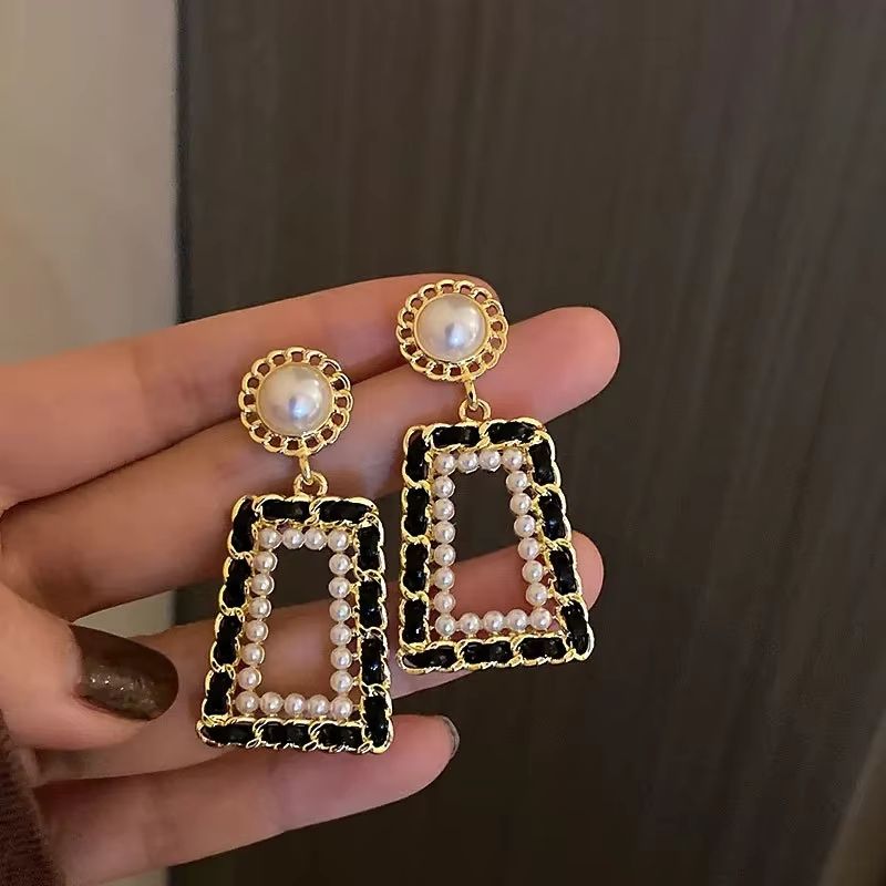 Boucle D'oreille À Pince Femme Chic Rectangulaire