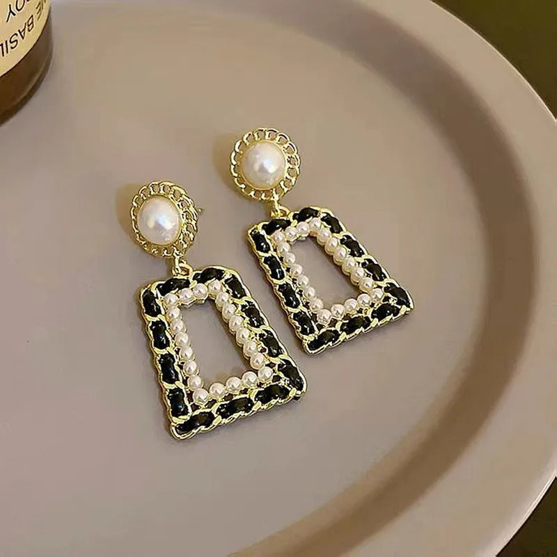 Boucle D'oreille À Pince Femme Chic Rectangulaire Image