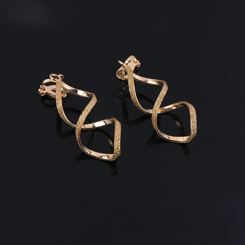 Boucle D'oreille À Pince Femme Spirale