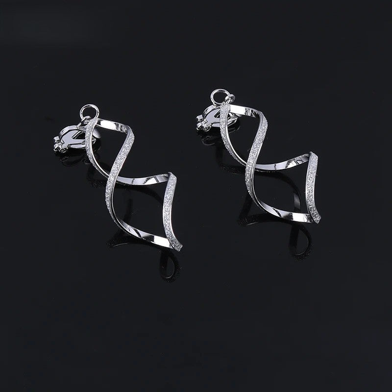 Boucle D'oreille À Pince Femme Spirale