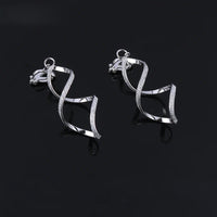 Boucle D'oreille À Pince Femme Spirale