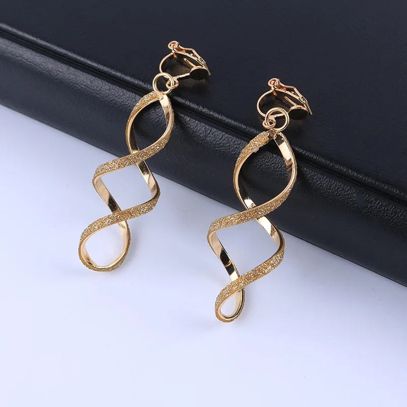 Boucle D'oreille À Pince Femme Spirale
