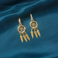 Boucle D'oreille Plume Attrape-Rêve