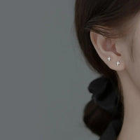 Boucle D'oreille Puce Étoile Polaris – Plaqué Argent