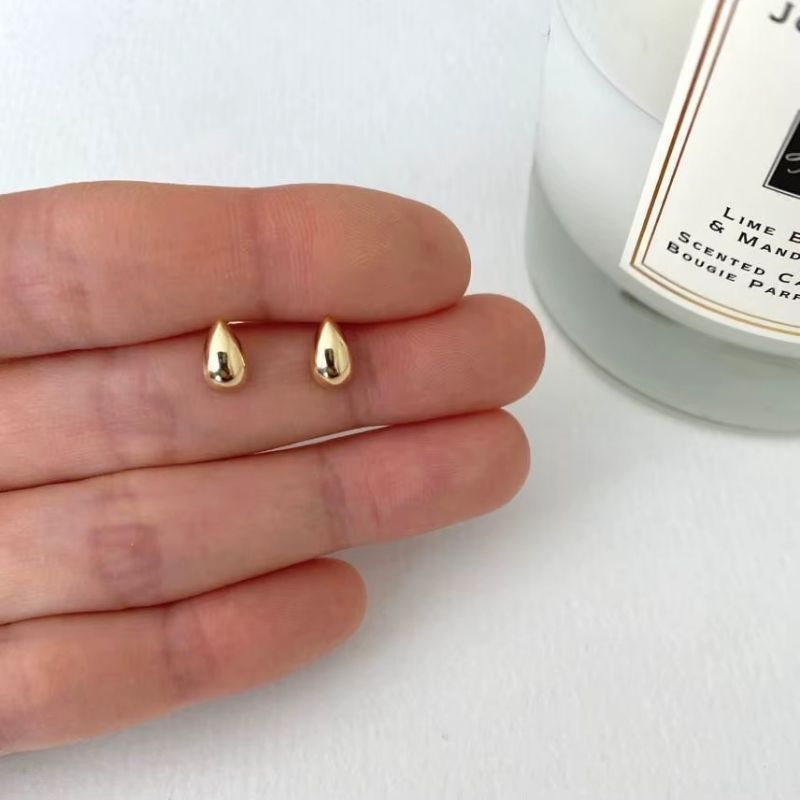 Boucle D'oreille Puce Goutte En Argent