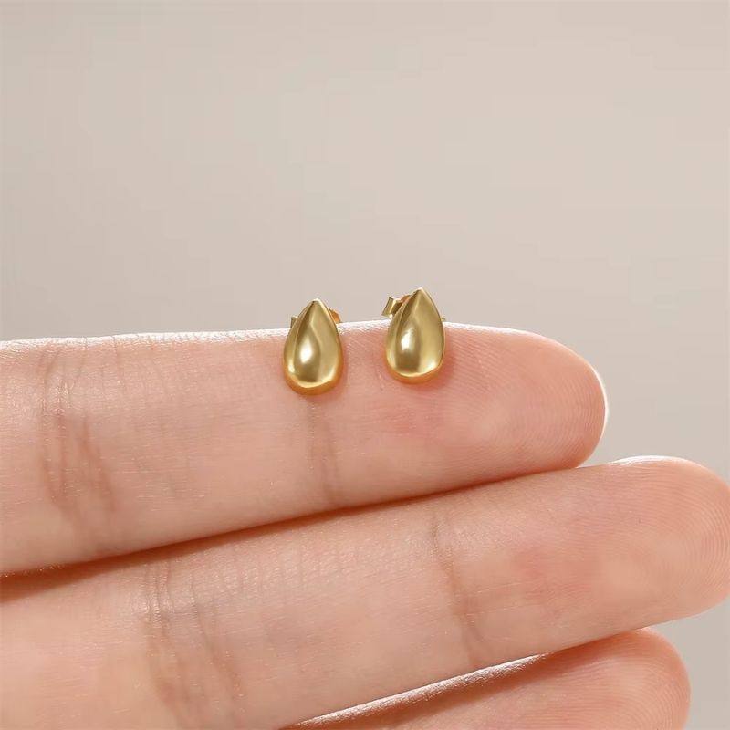 Boucle D'oreille Puce Goutte En Argent