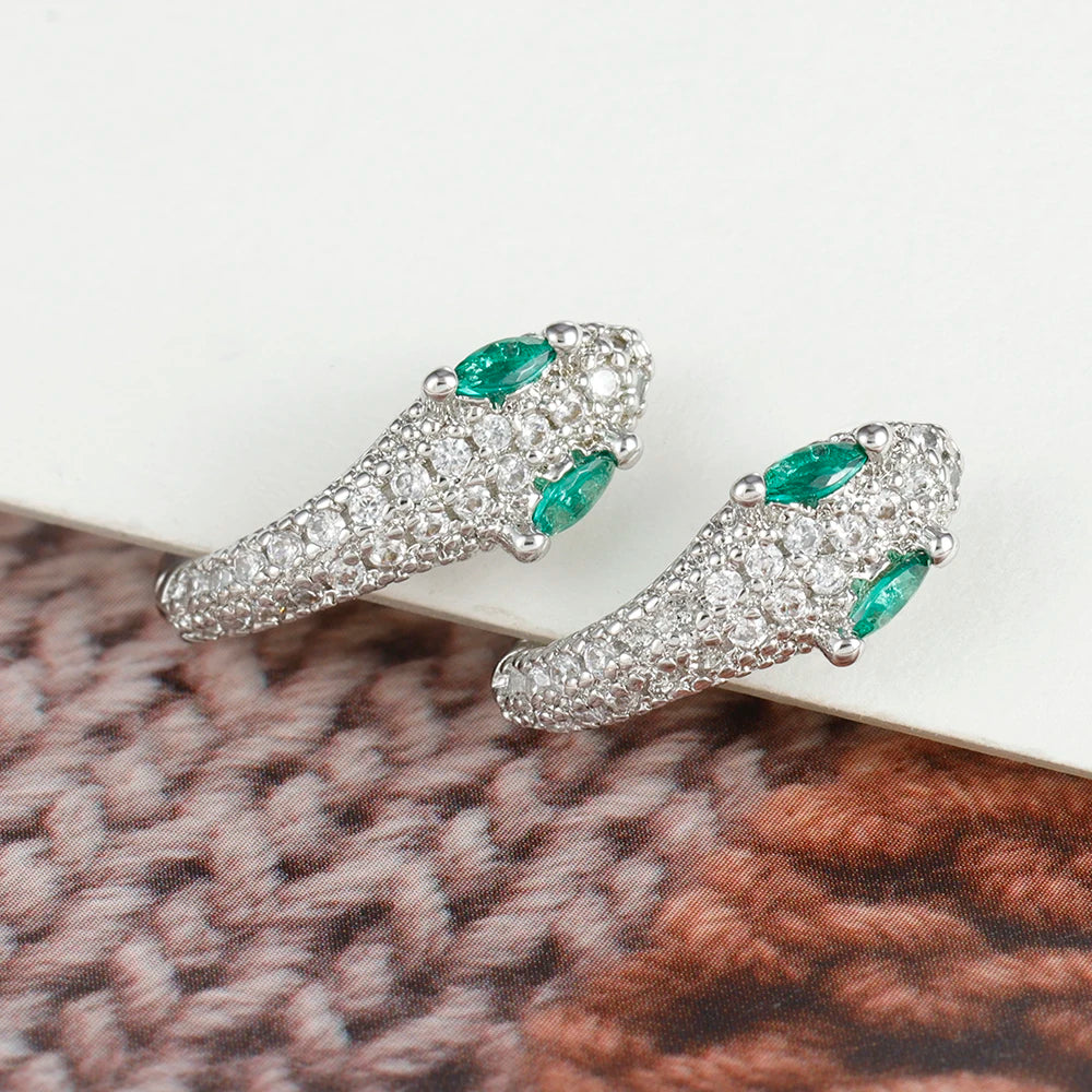 Boucle D'oreille Serpent En Acier Inoxydable
