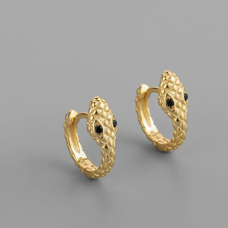 Boucle d'Oreille Serpent Créole en Acier Inoxydable
