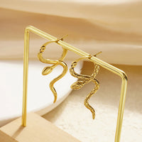 Boucle D'oreille Serpent Doré et Tendance