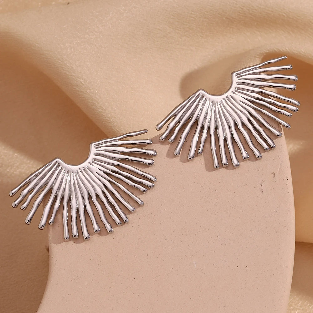 Boucle D'oreille Soleil Argenté Image
