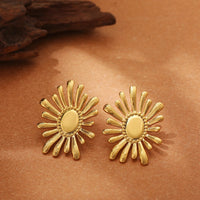 Boucle D'oreille Soleil Créative Dorée